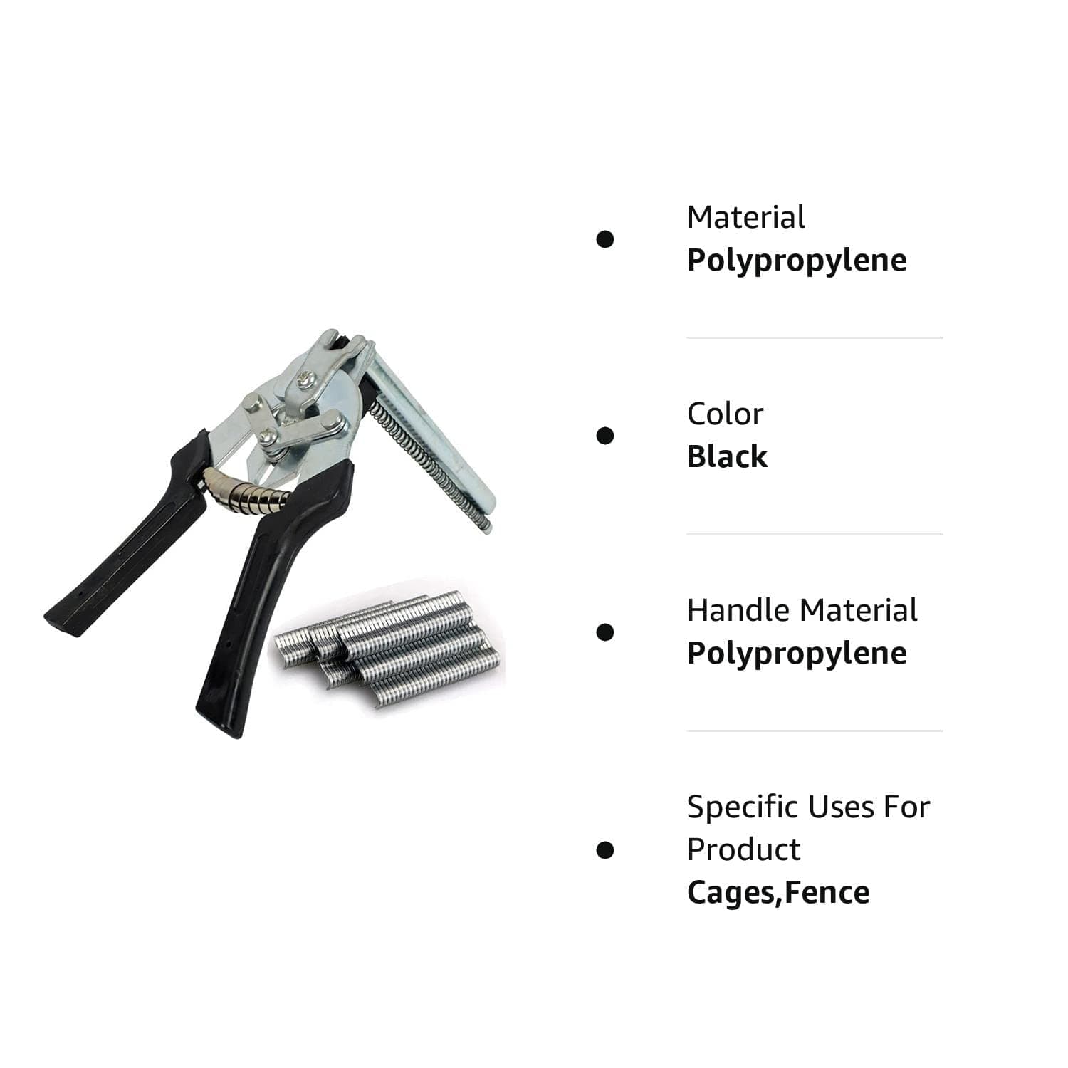 FPVLR Type M Hog Nail Ring Pliers Kit with 2400pcs M Clips for Fence Fastening, Upholstery Installation, Animal Cages