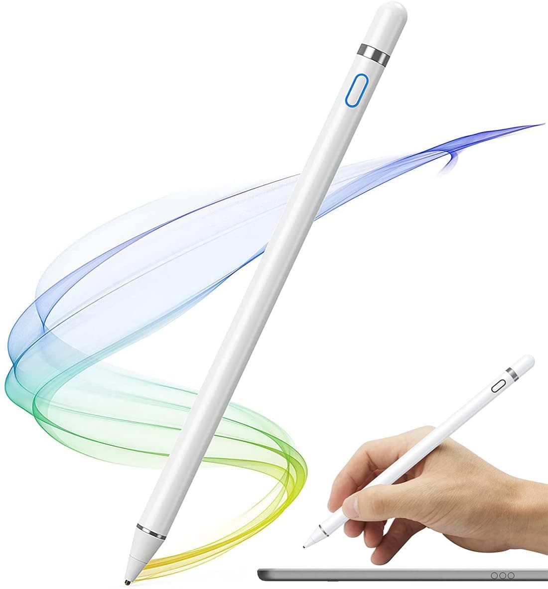 BORTONYActive Stylus Pen for iOS, Android Take-Note Hand-Written Drawing, Touch Screen Rechargeable Pencil Compatible with iPad/Pro/Air/Mini/iPhone/Cellphone/Tablet 1.45mm fine Tip