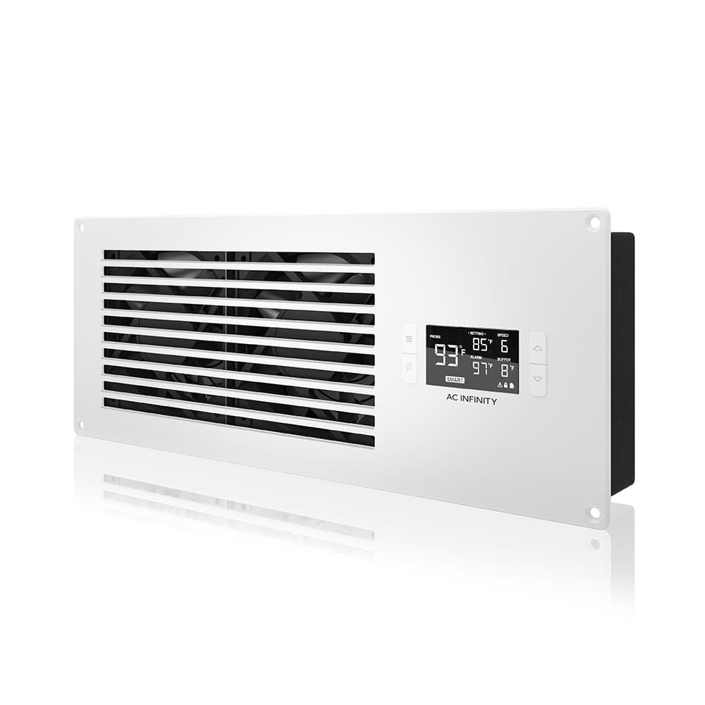 AIRFRAME T7 White, High-Airflow Cooling Fan System 17", Exhaust Airflow, for AV Equipment Rooms, Closets, and Enclosures