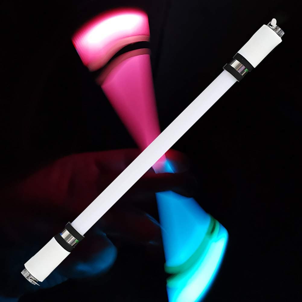 Spinning Rotating Pen, Flash Glow Pen Spinning Rolling Finger Rotating Ballpoint Finger Rotating Playing Pen Gaming (Without Pen Refill) A3 Black