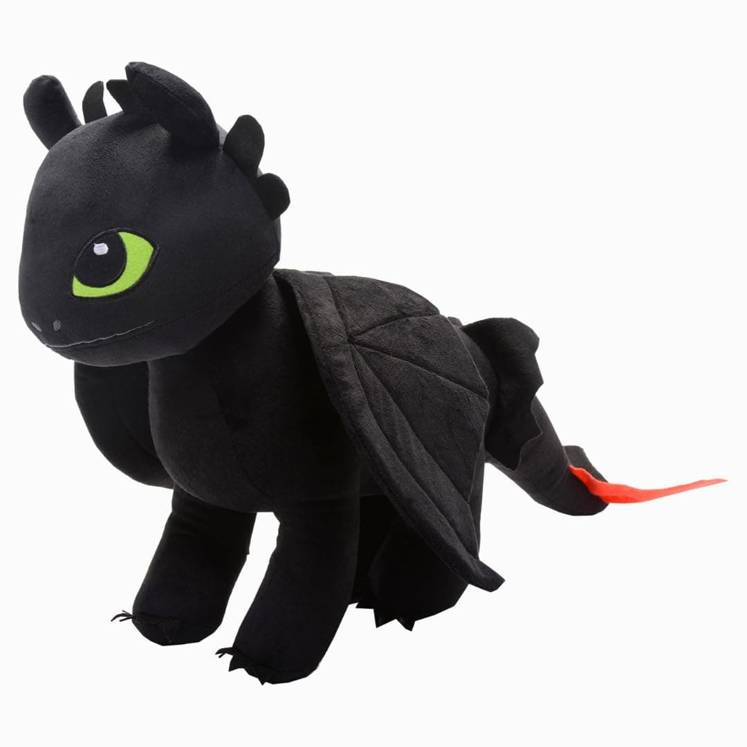Franco Kids Bedding Super Soft Plush Cuddle Pillow Buddy, One Size, How To Train Your Dragon Toothless, Black
