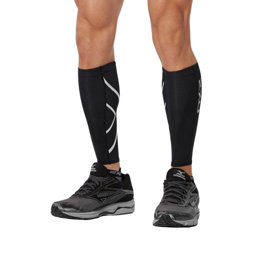 Compression Calf Guards,Black/Black,Small