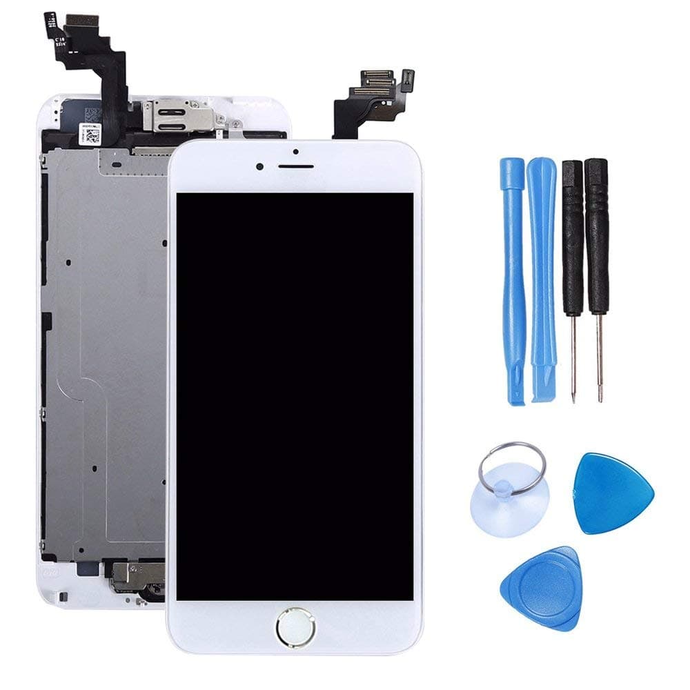 QTlier for iPhone 7 Black Replacement Screen,Fit iPhone 7 LCD Display Touch Digitizer Screen Full Assembly with Repair Tool Kit and Screen Protector