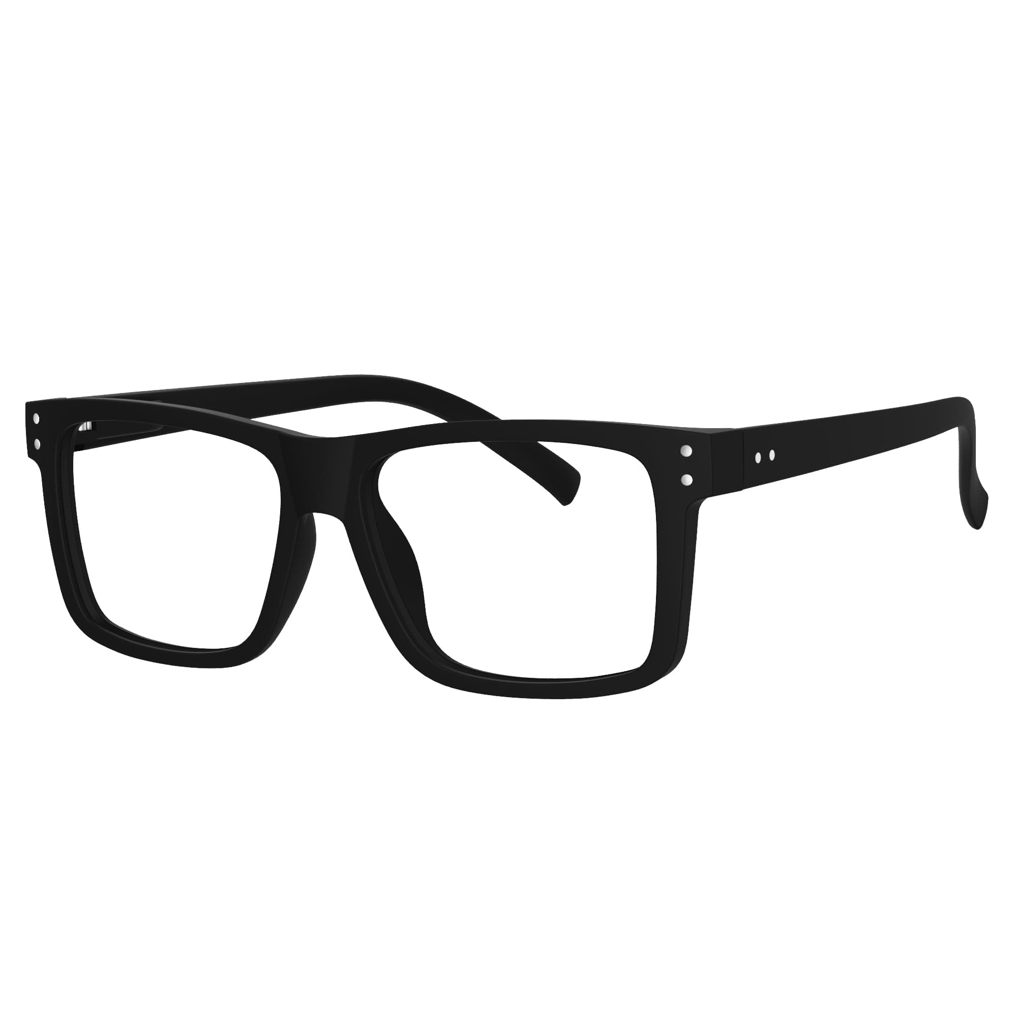Eyekepper Oversized Reading Glasses Square Large Frame Readers for Men and Women - Black +1.75