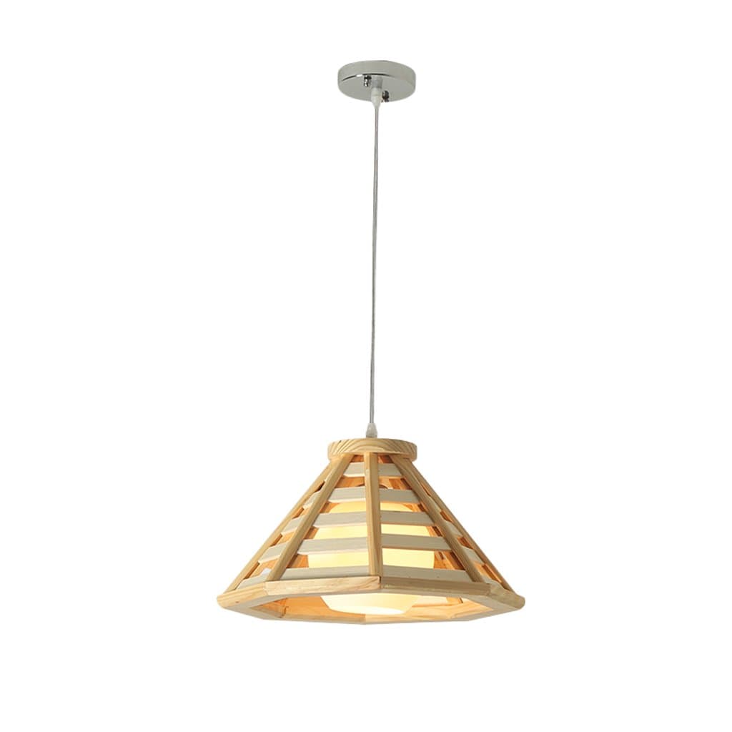 Modern Simple Solid Wood Pendant Light E27 Pinus Sylvestris + White Glass Shade SUAODU Adjustable Height AC110-240V Tata Meters and Room Lights Restaurant Lights (Size : 50 * 35CM)