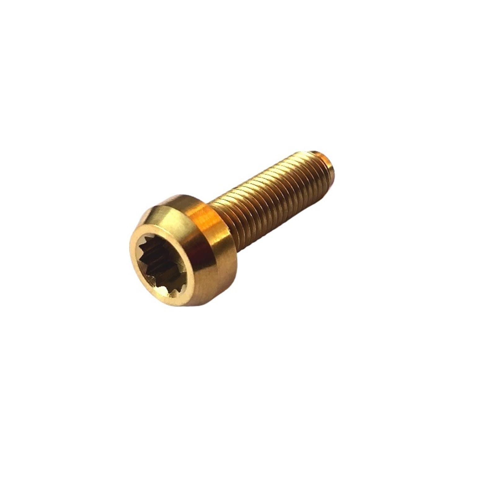 Compatible With 6Pcs Titanium BBS Split Rim Bolts M7*24 Mm 12 Point Hea D Screw Ti6Al4V Two-Piece Three Pieces Wheel Hub Ti Fastener(Gold,M7x32)