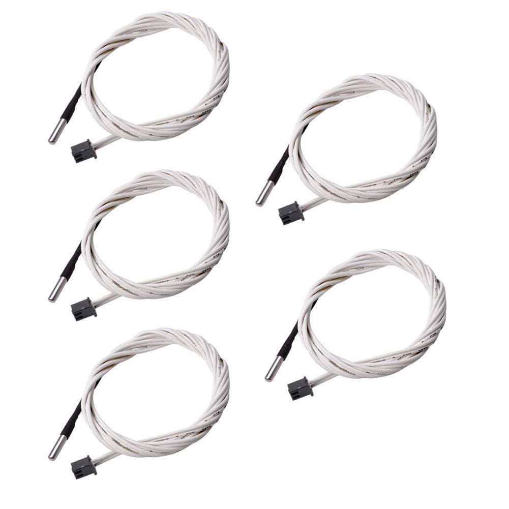 DollaTek 5Pcs 1M Thermistor Temperature Sensor HT-NTC100K 350℃ High Temperature for 3D Printer