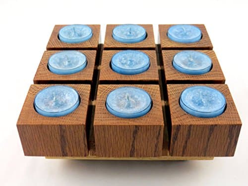 Candle Holder Centerpiece, Tea Light, Solid Red Oak, Home Décor, Makes a Great Gift