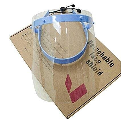 Visor Mask Set (Frame + 10 Shields) Full Face Shield with 10 Plastic Protective Film