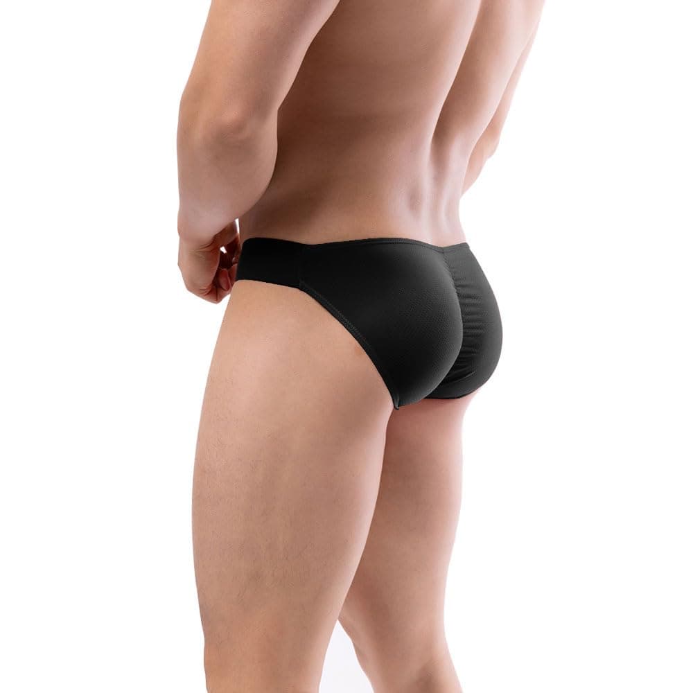 Mens Bikini Briefs Soft Breathable Bulge Pouch Underwear Micro Mesh Panties Scrunch Butt Underpants