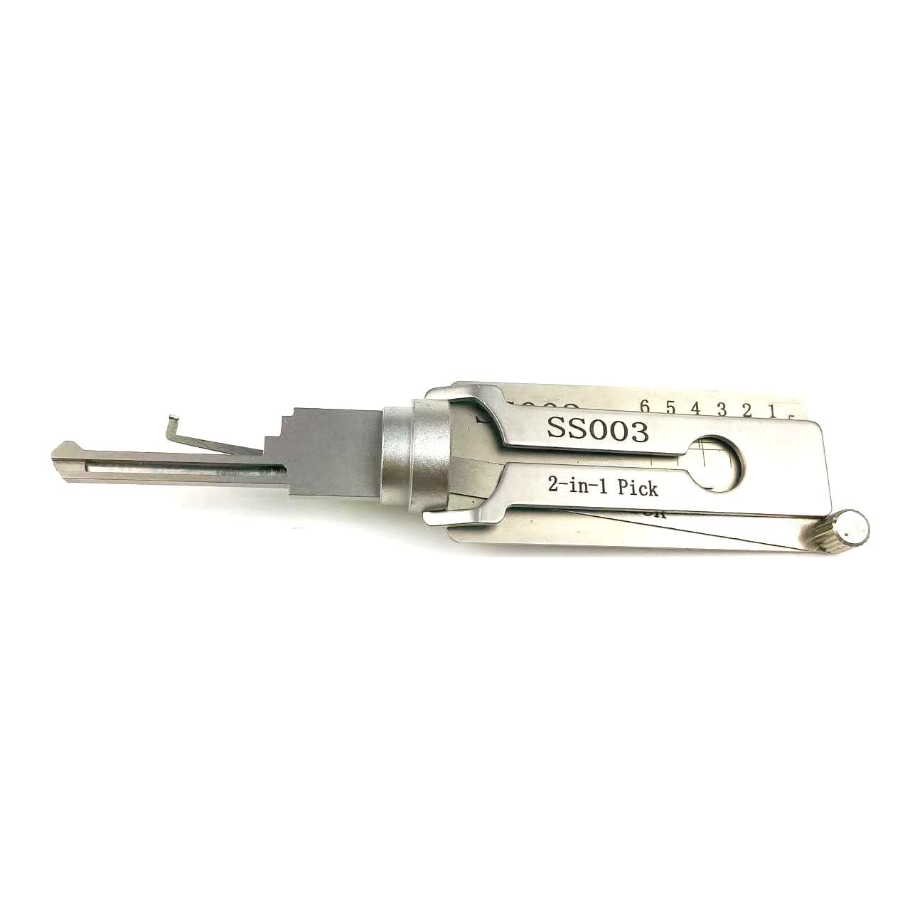 2 in 1 SS003 Padlock Pick and Decoder Tools,5Pin 6Pin Door Padlock Opener, Professional Locksmith Tool