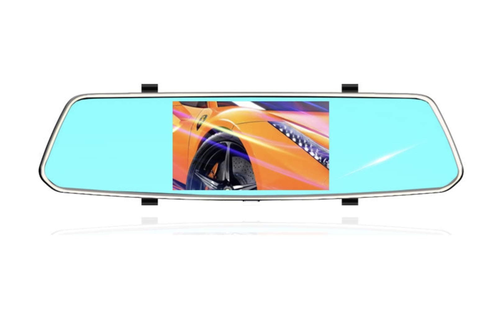 Backup Camera 5" Mirror Dash Cam Touch Screen Full HD 1080P CHORTAU Dual Dash Cam Front and Rear with Waterproof Rear View Camera with Loop Recording and Parking Monitor