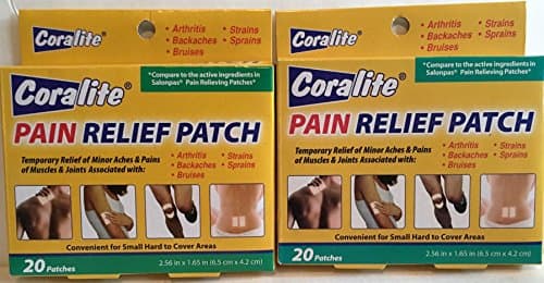 Coralite Pain Relief Patch 20 Patch Box (2 Pack - 40 Pouches Total)