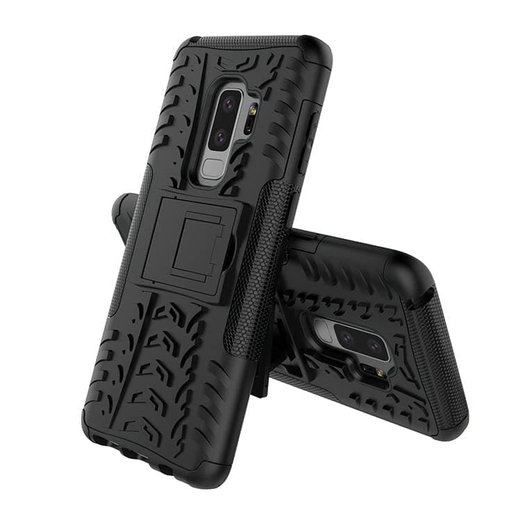 Glaslux Polycarbonate Samsung Galaxy S9 Plus Shockproof Bumper Defender Back Case, Cover Designed for Samsung Galaxy S9 Plus - Black