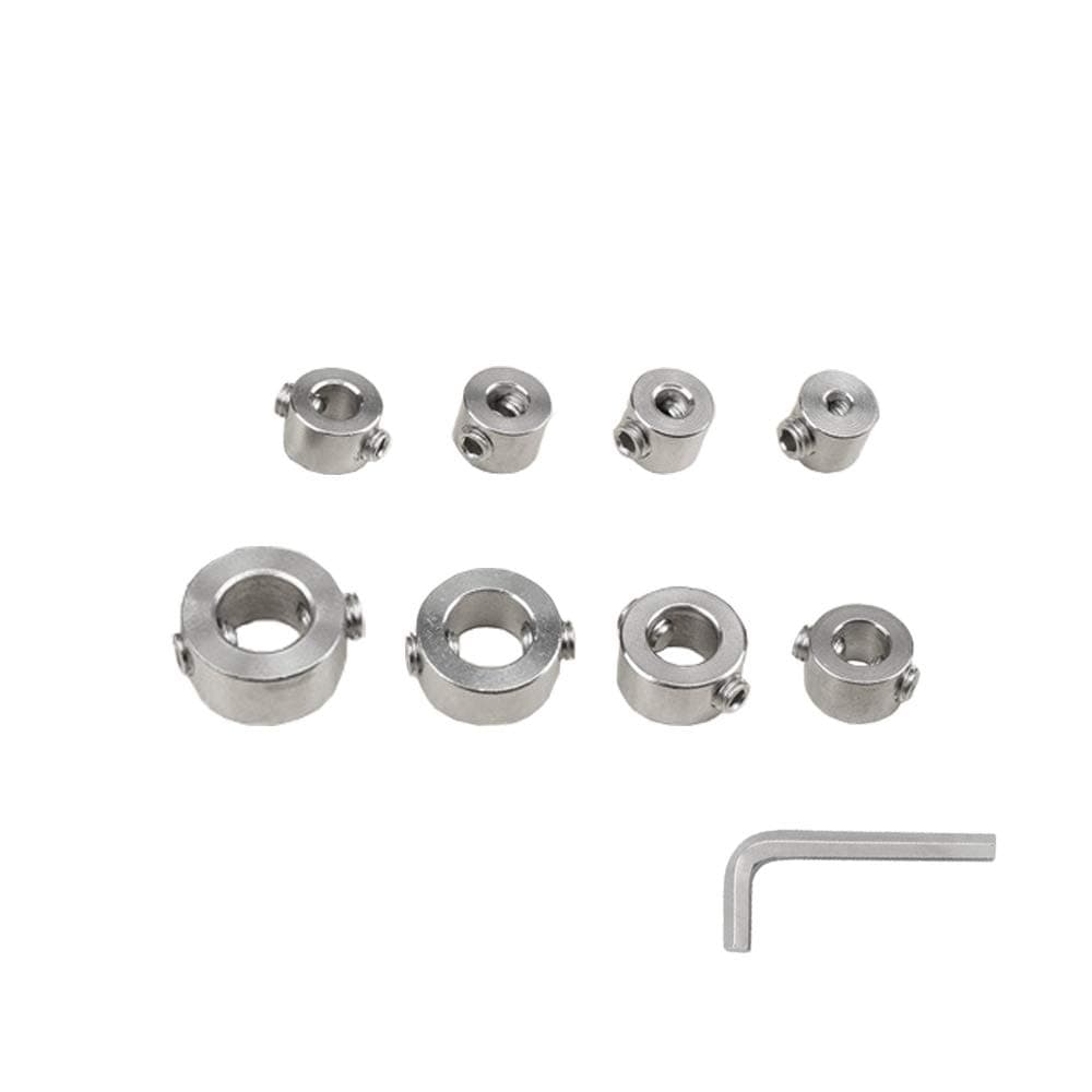 9 Pcs Depth Stop Collar Durable 3-10mm Ring Positioner Spacing Positioner Locator with Hex Wrench for Woodworking Drill Bit Consistent Drilling