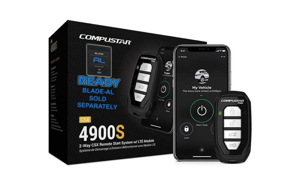 Compustar CSX4900-S 4-Button 2-Way, 3000' Remote Start System w/Drone X1LTE