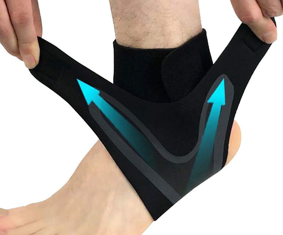 2 Pack Ankle Support Kit, Ankle Brace Compression Surport Sleeves Breathable Elastic Adjustable for Men Women Sports Protection, Injury Recovery, Reduce Swelling, Ankle Strain & Sprains Fatigue (M)