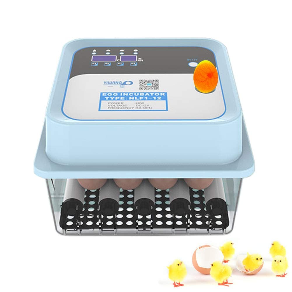 Incubator PIGE Mini Home Egg, Poultry Hatcher With Light Automatic Turning And Hatching Egg Machine Dual Power Supply For Hatching Chicken Duck Bird Eggs Automatic Egg