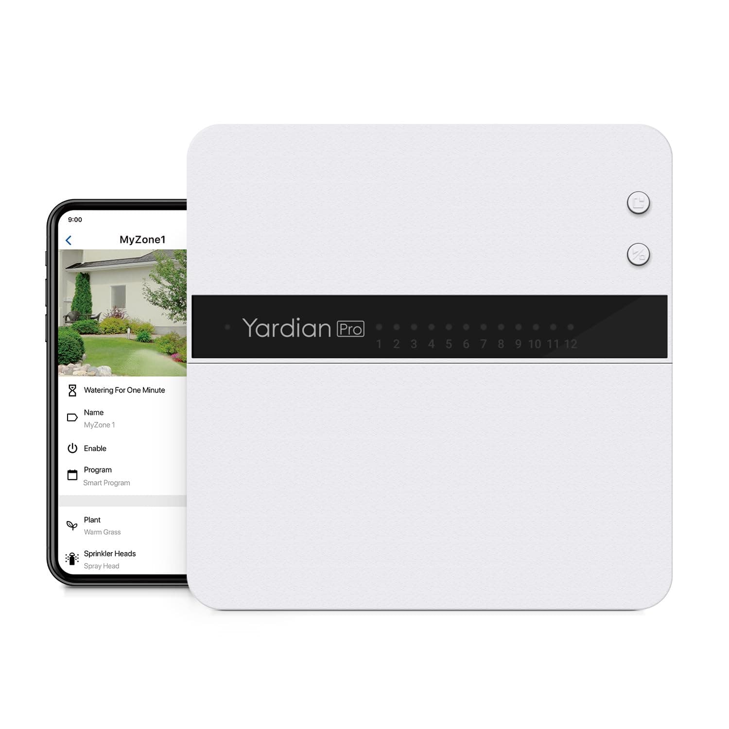Yardian Pro Smart Sprinkler Controller (8-Zone) – Easy DIY Install, Apple HomeKit, Ethernet & Wi-Fi, Manual Buttons, Weather-Based Scheduling