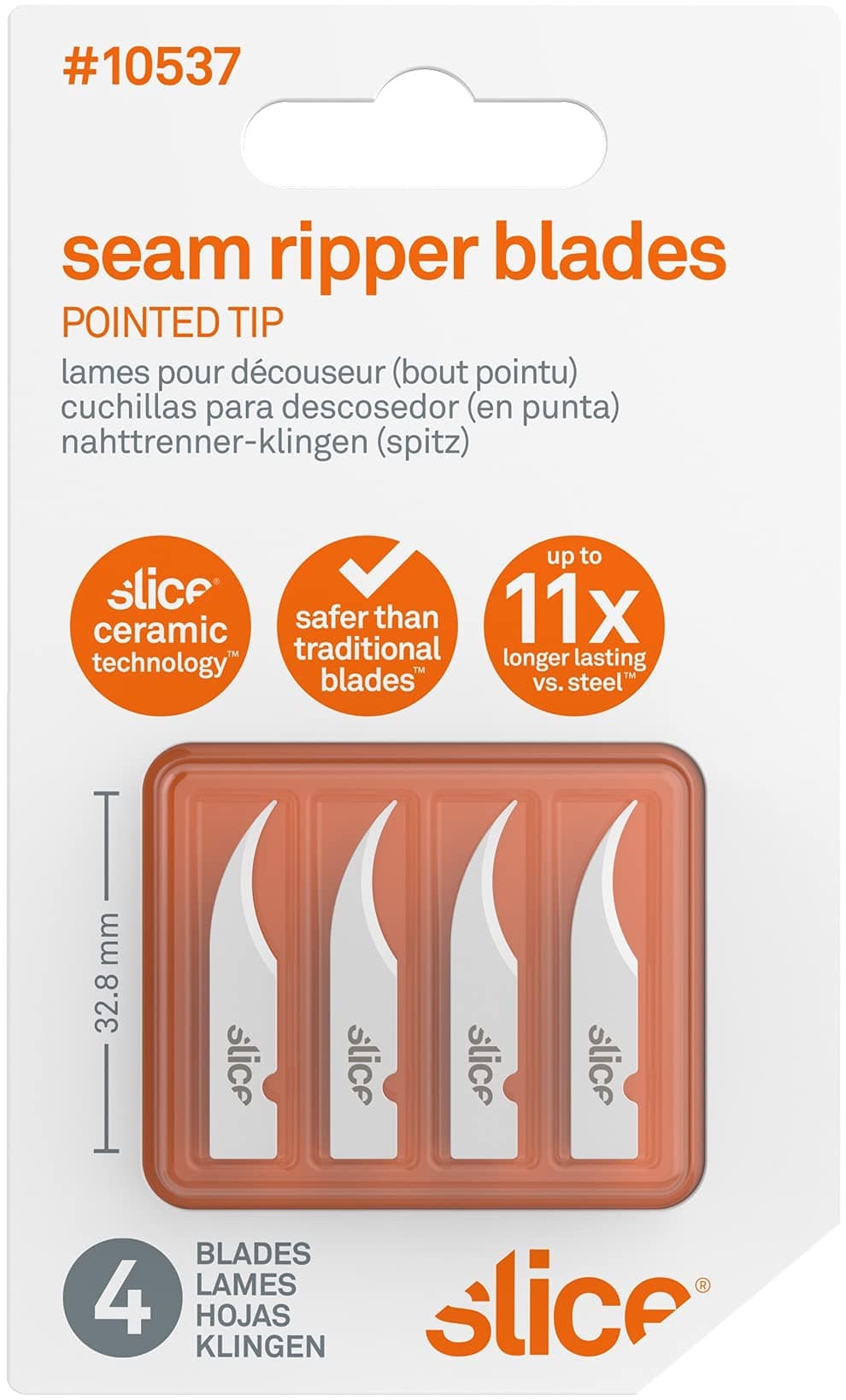 Slice 10537 Seam Ripper Blades (Pointed Tip)