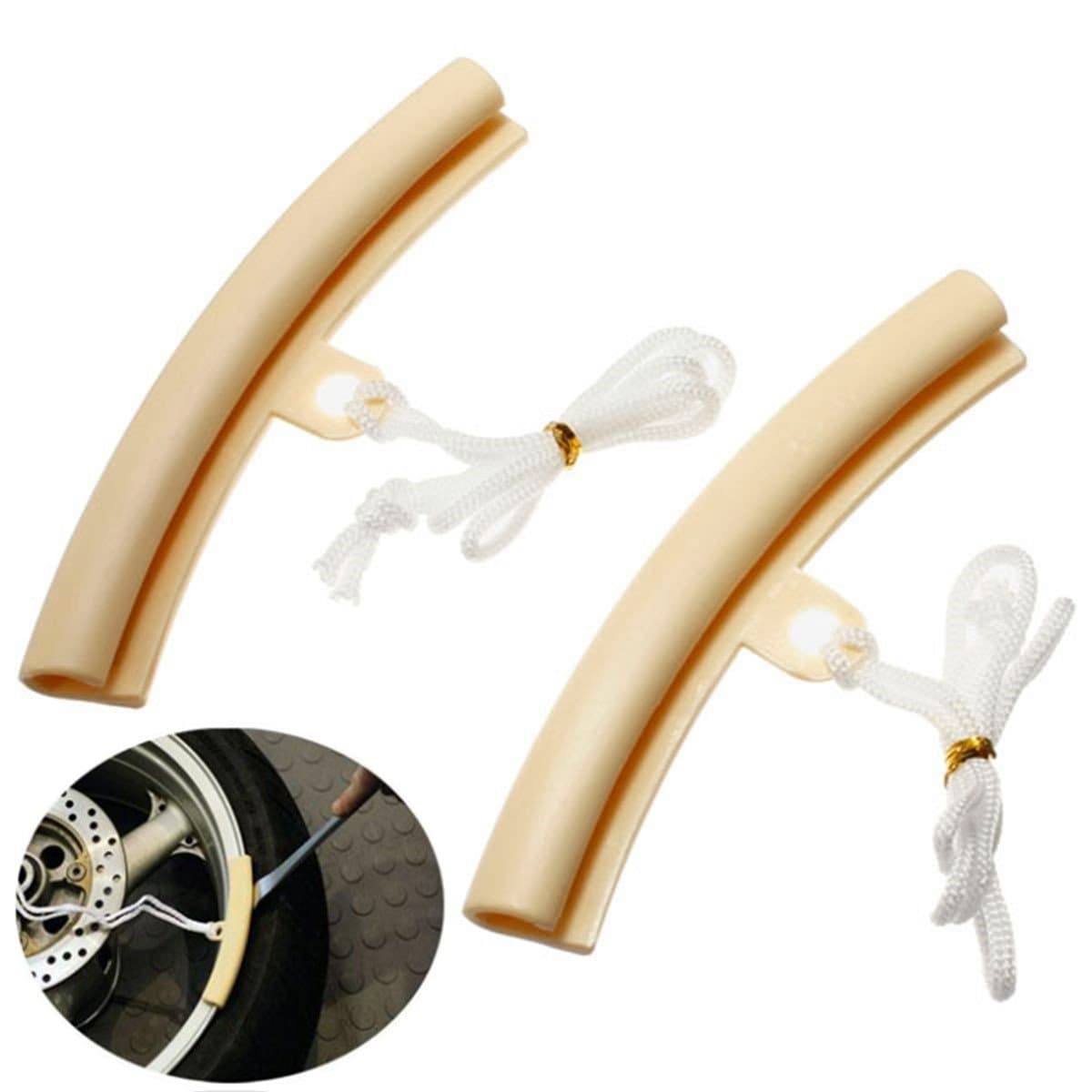 Wheel Rim Protector Sheaths Wheel Rim Edge Protector Wheel Rim Saver with Rope for Tire Repair Changing Remove Change of Motorcycle Bike Honda Pakc 2