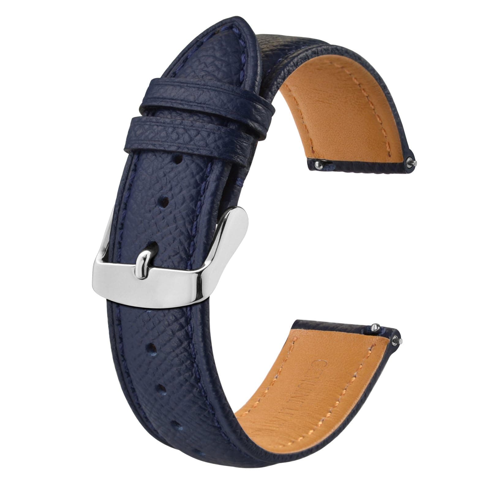Watch Straps with Quick Release, Texture Leather Watchbands for Men Women, 18mm 20mm 22mm