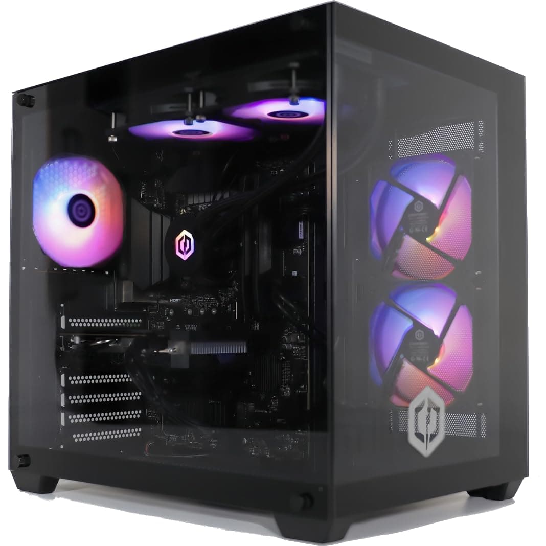 CyberPowerPC Luxe Gaming PC - Intel Core i7 12700KF, AMD RX 9070 XT, 32GB RAM, 1TB NVMe SSD, 750W PSU, Wi-Fi, Windows 11, Liquid Cooling, Ark