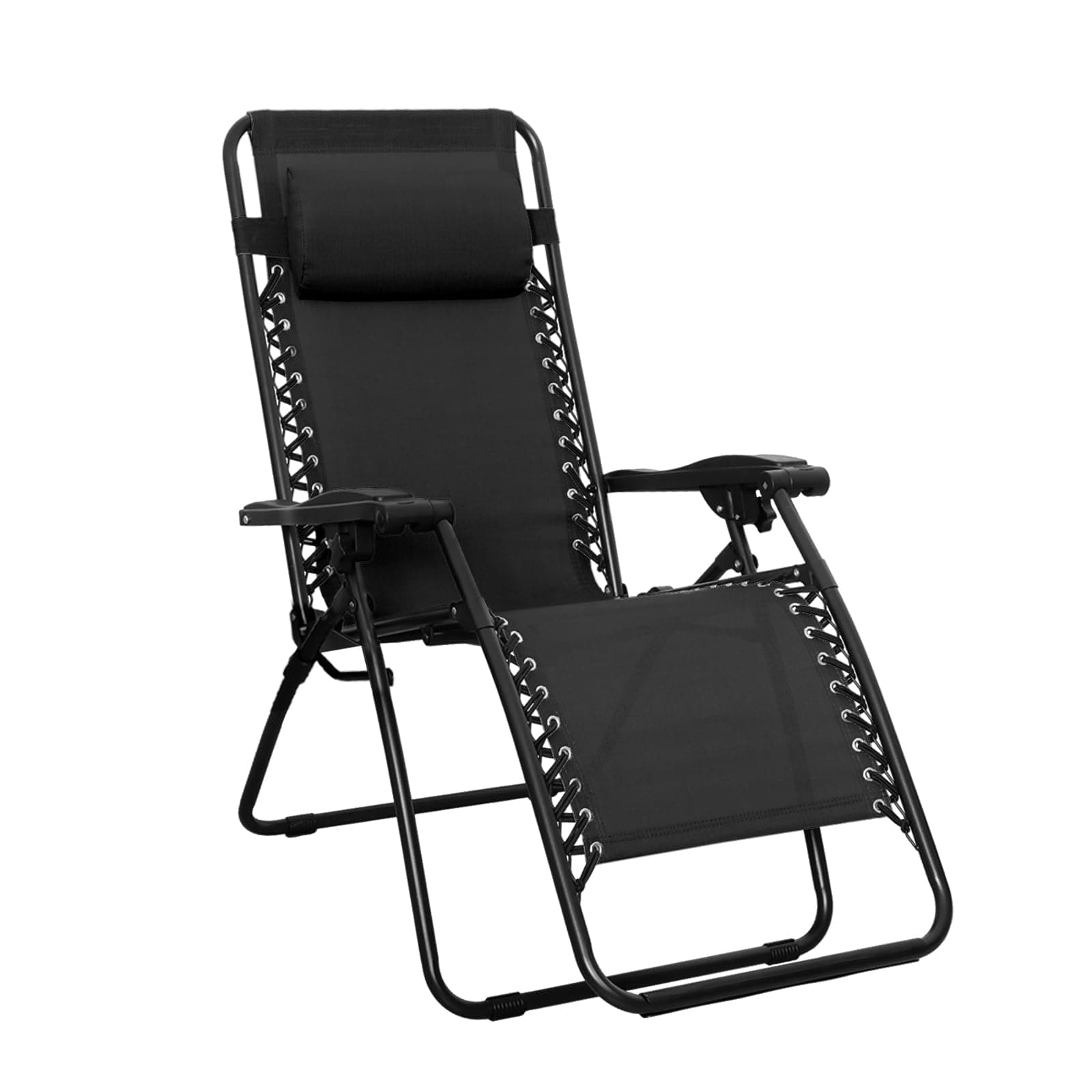 Amazon Basics Zero Gravity Relaxing Chair, Lightweight, , 90 x 66 x 110 cm, Black