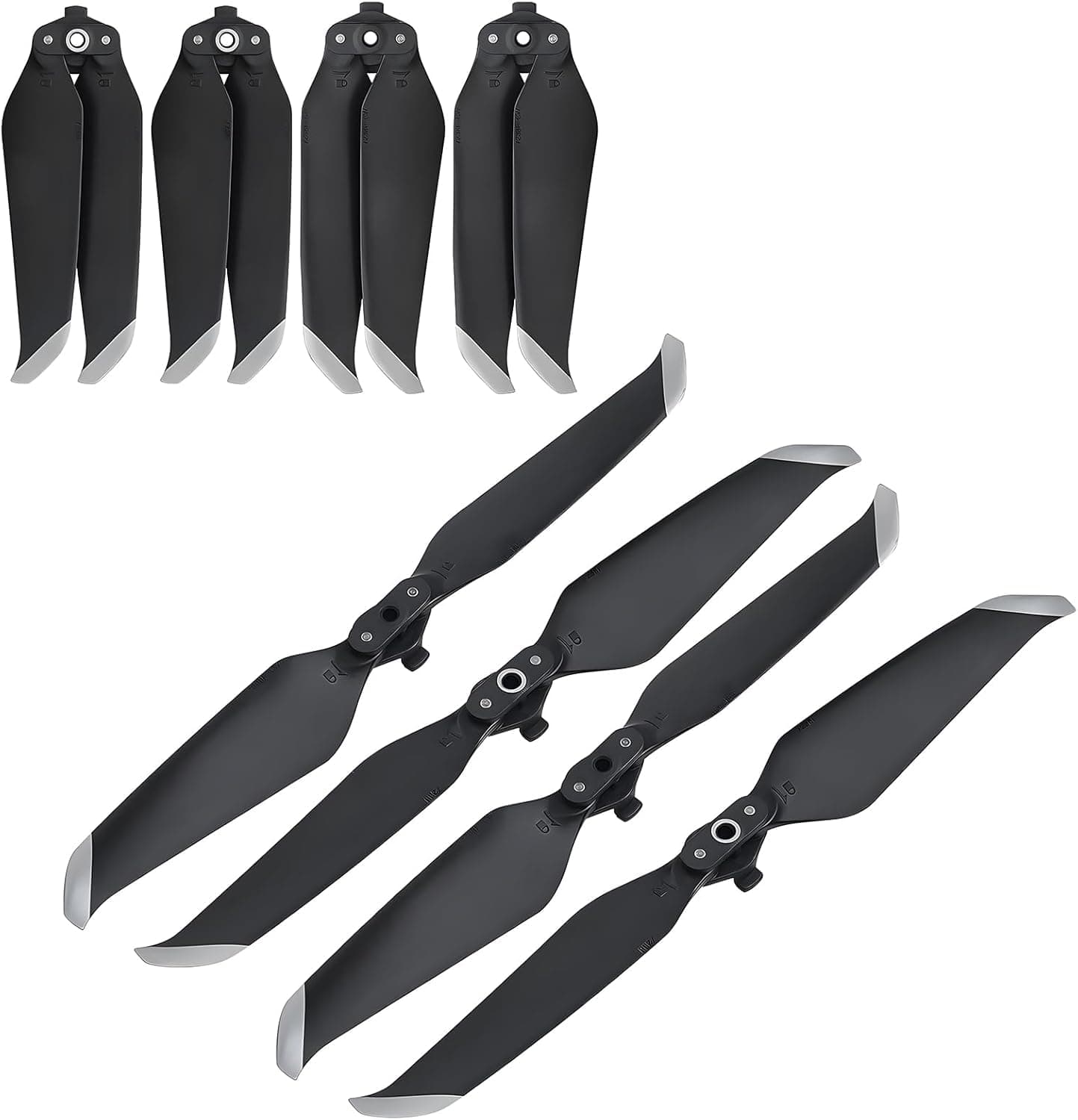Propellers for DJI Mavic Air 2/Air 2s Replacement Prop Blades Low Noise Accessories for DJI Mavic Air 2/Air 2s Drone Accessories 8Pcs Silver Tips