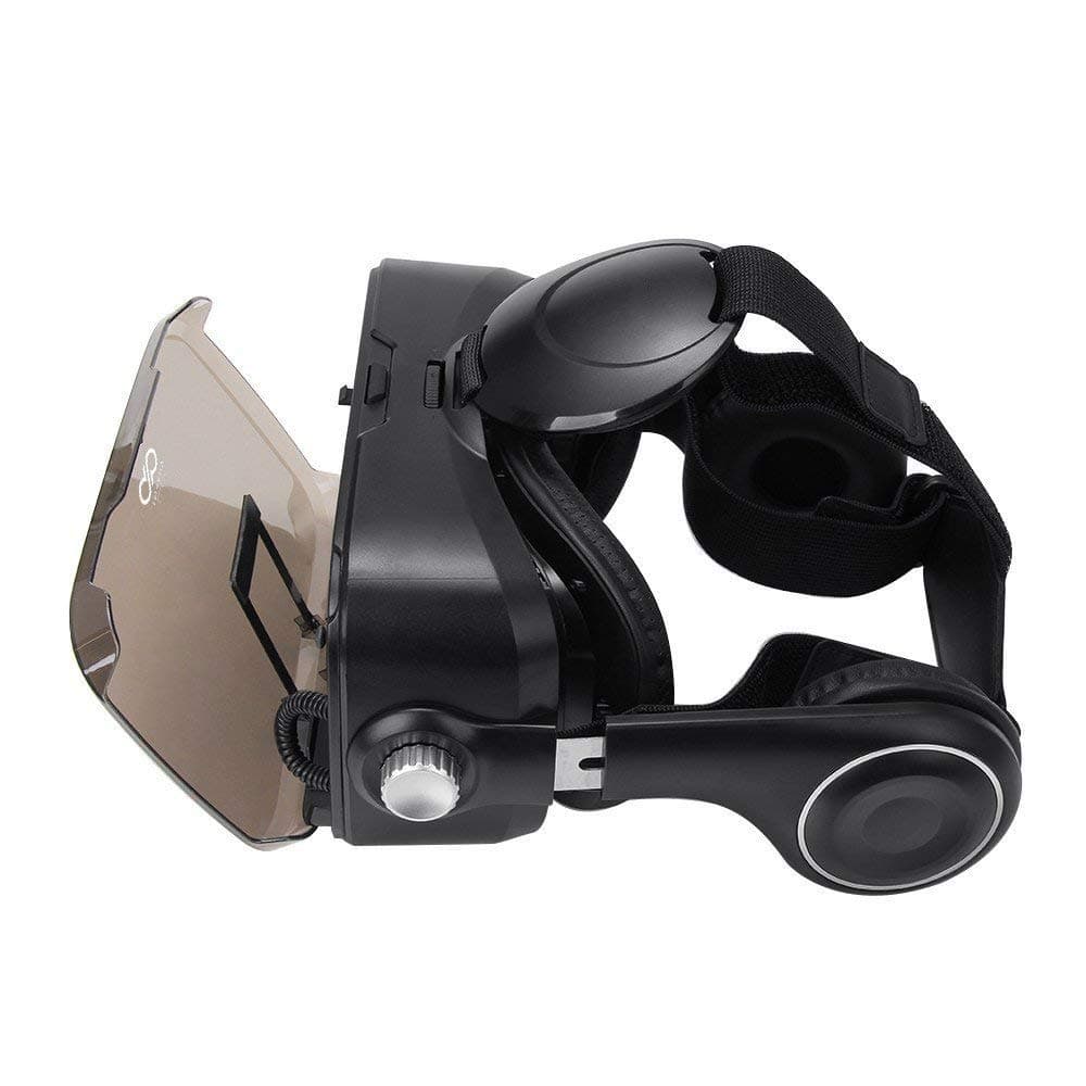 Advent Basics VR Headset 3D VR Glasses 360° Viewing Immersive Virtual Reality Headset with Headphone Compatible With iPhone 6 / 6 Plus 4.0 - 6.0 inches Android IOS Smartphones (Black)