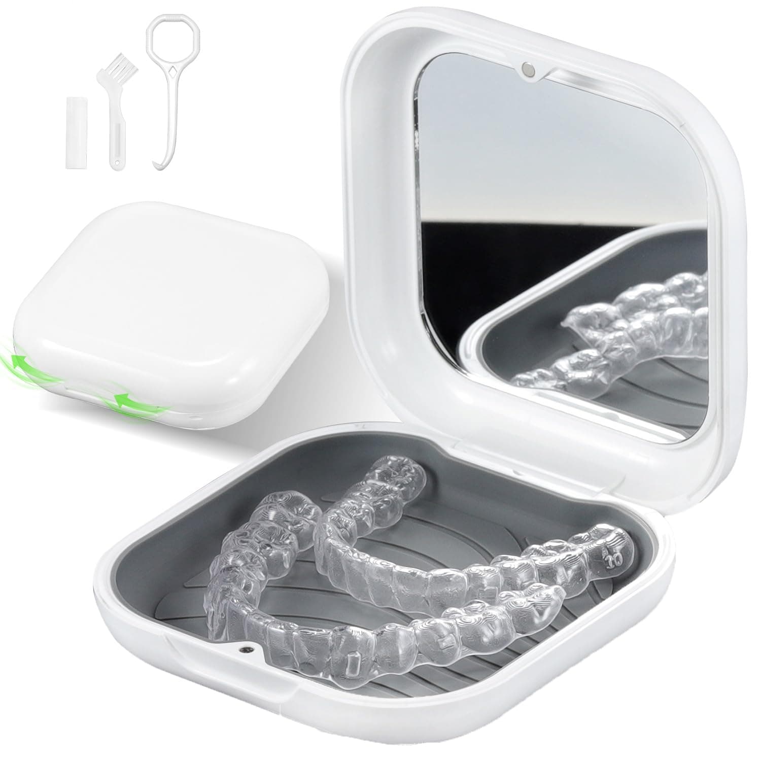 Heigoeost Slim Square Retainer Case (White)