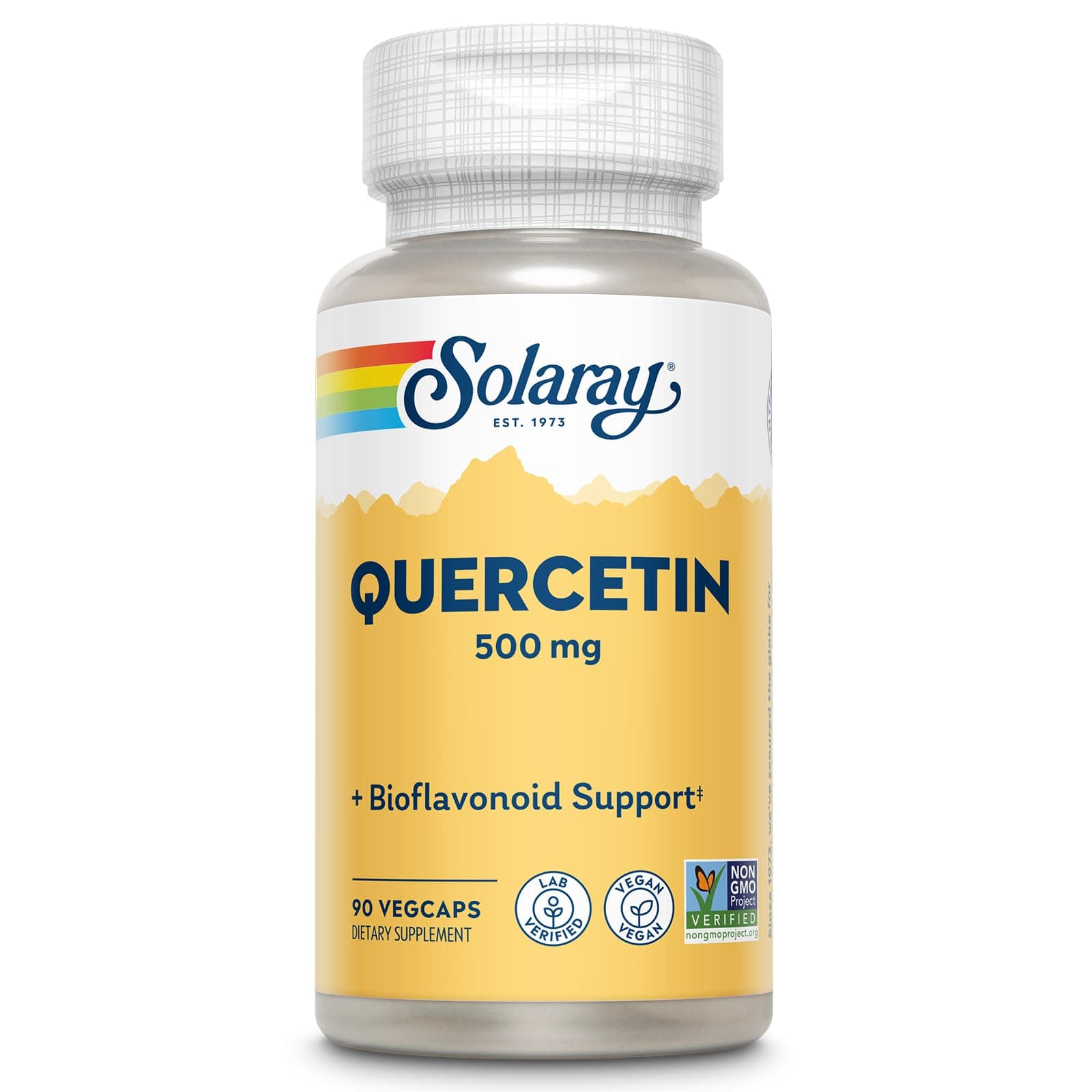 Quercetin 500 mg, Supports Sinus, Respiratory, Immune Function & Normal, Healthy Uric Acid Levels, 90 VegCaps