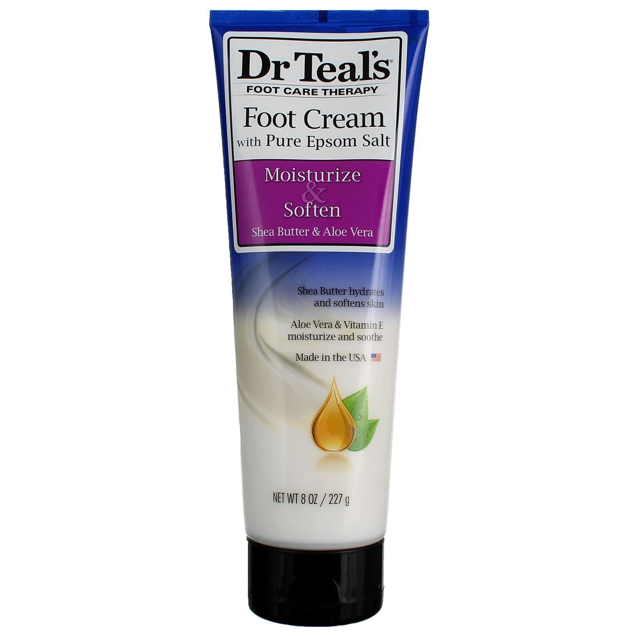 Dr Teal's Shea Enriched Foot Cream, 8 Oz. (Pack of 2)