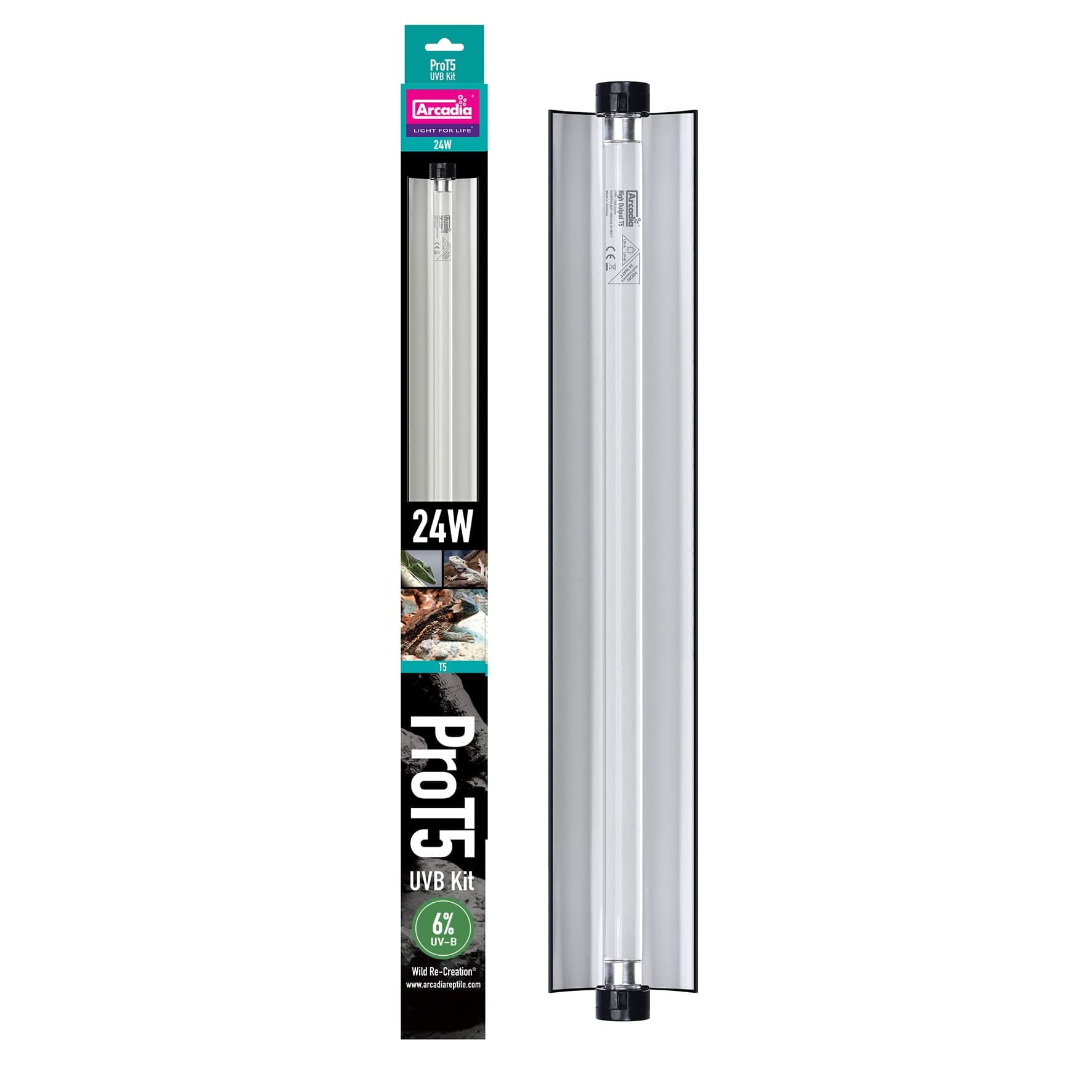 Pro T5 UVB D3+ Forest 6%UV-B 24" Single Lamp Kit