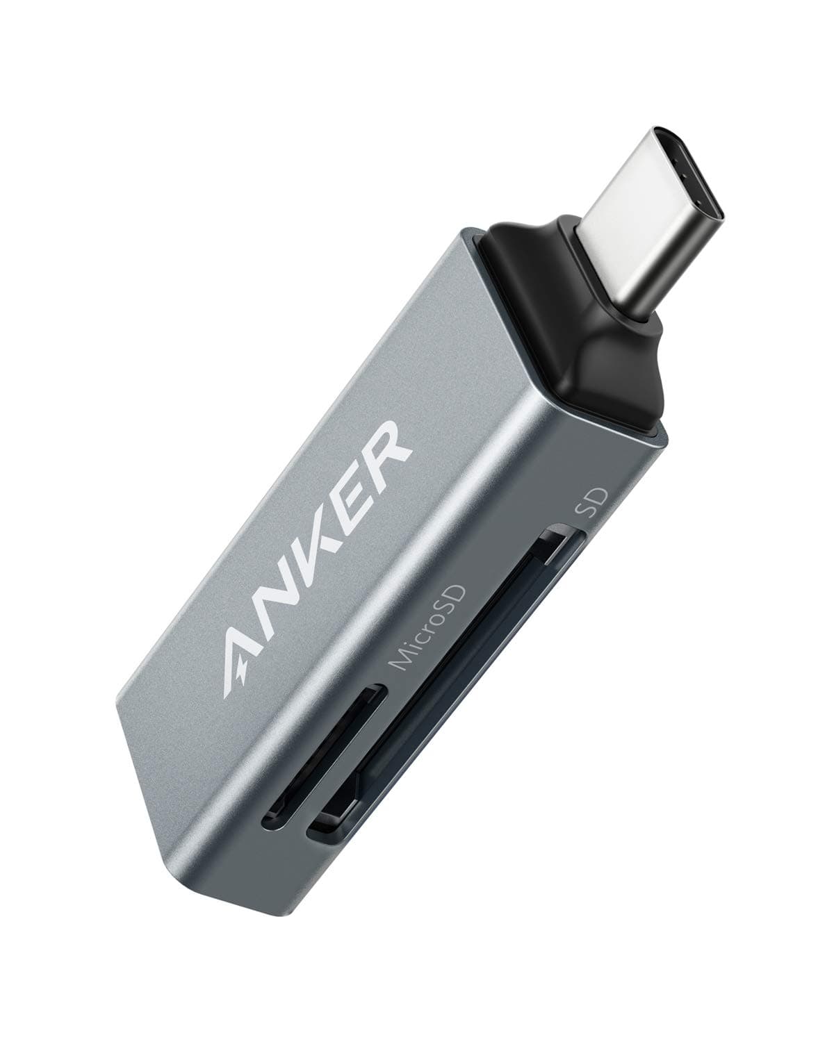 Anker SD Card Reader, 2-in-1 USB C Memory Card Reader for Digital Camera SD Card Viewer with Dual Slot for SDXC, SDHC, SD, MMC, RS-MMC, Micro SDXC,MicroSD, Micro SDHC Card, and UHS-I Cards