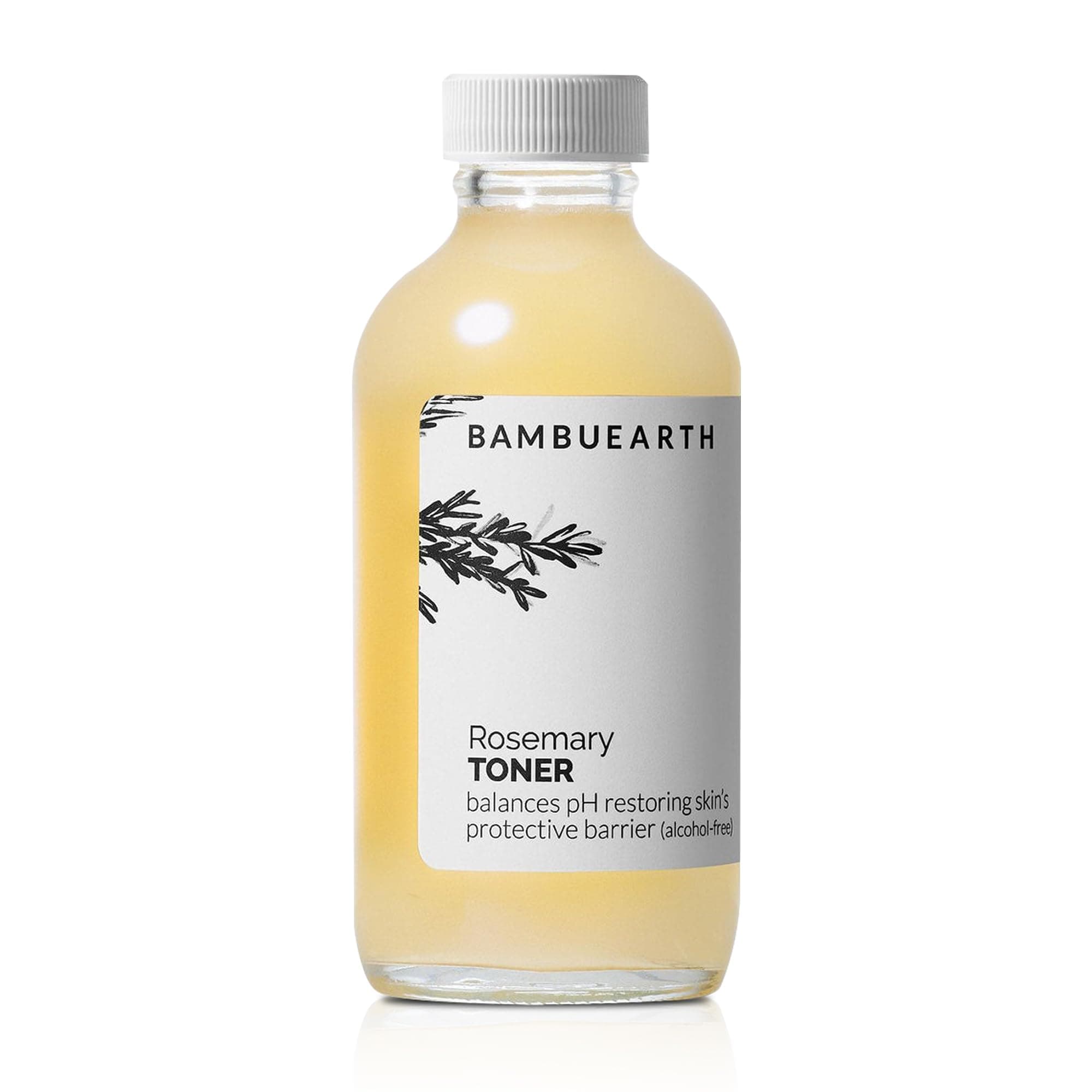 BambuEarth Bambu Earth Rosemary Face Toner with Witch Hazel (4 oz) - Alcohol-Free Toner with Organic Ingredients, Vegan Skincare, and EWG Certified for Healthy Glowing Skin