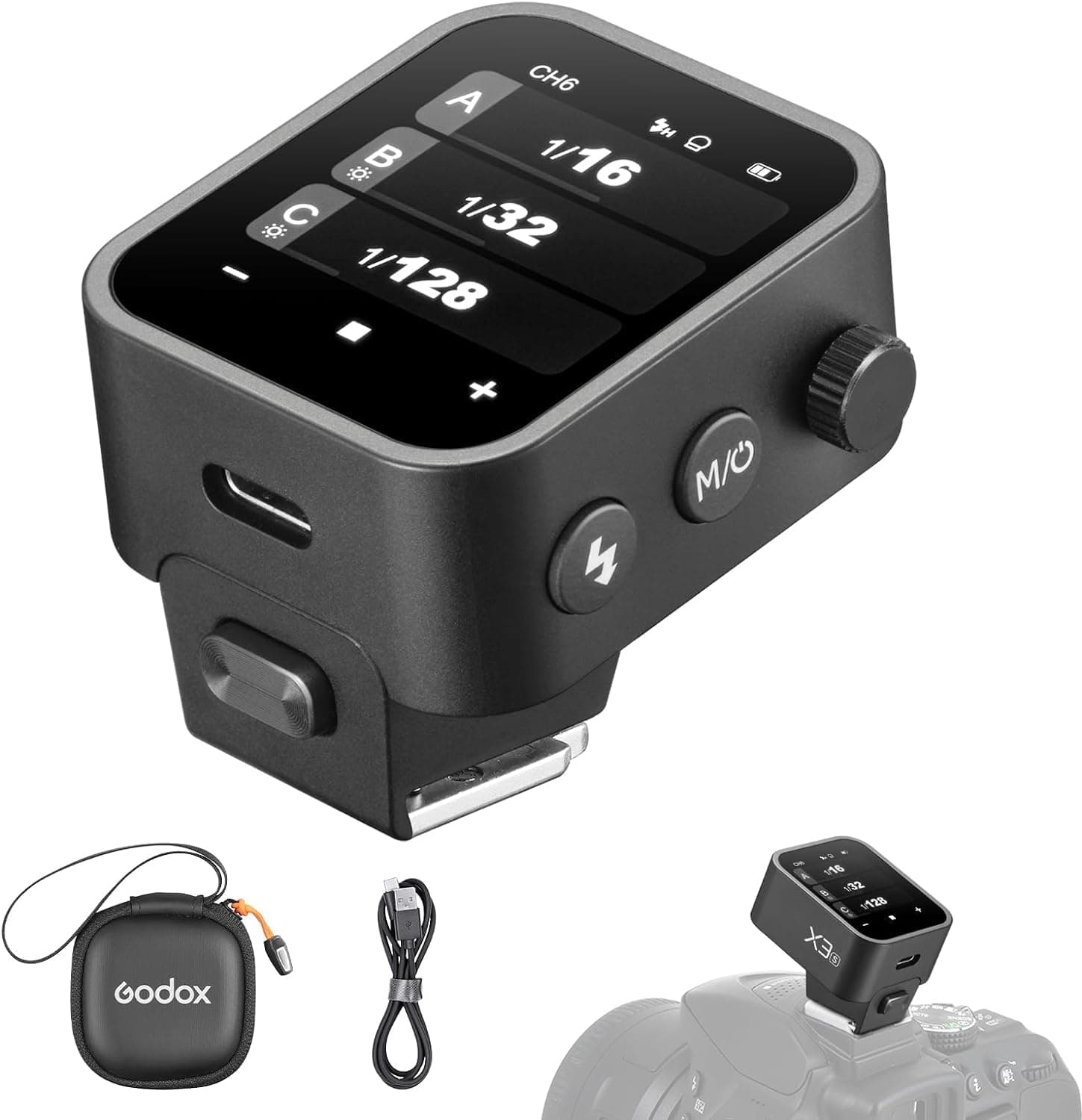 X3 X3-S Flash Trigger for Sony, High-Definition OLED Screen, 1/8000s HSS TTL TCM Function, USB-C Charge Flash Transmitter, GODOX X3S X3 S Touchscreen Wireless Flash Trigger Transmitter