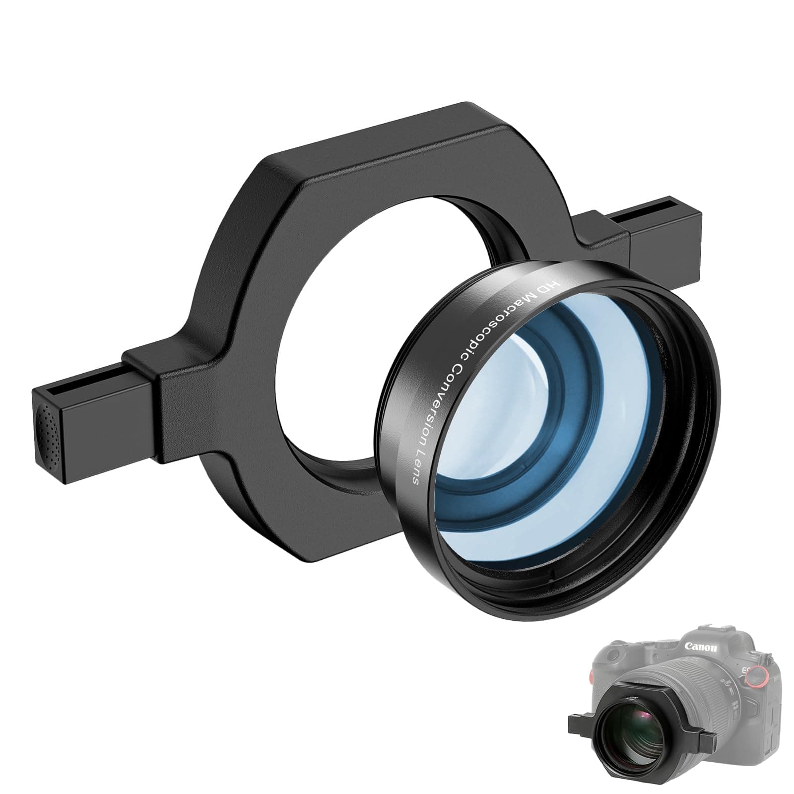 Super Macro Lens with Universal Snap-on Mount for 38mm to 52mm Filter,Snap-on Macro Lens Compatible with Canon EF, Nikon F(DX), Sony Alpha etc+ Lens Optic Pen Cleaner + 1 Micro-Fiber Cloth+EVA Storage