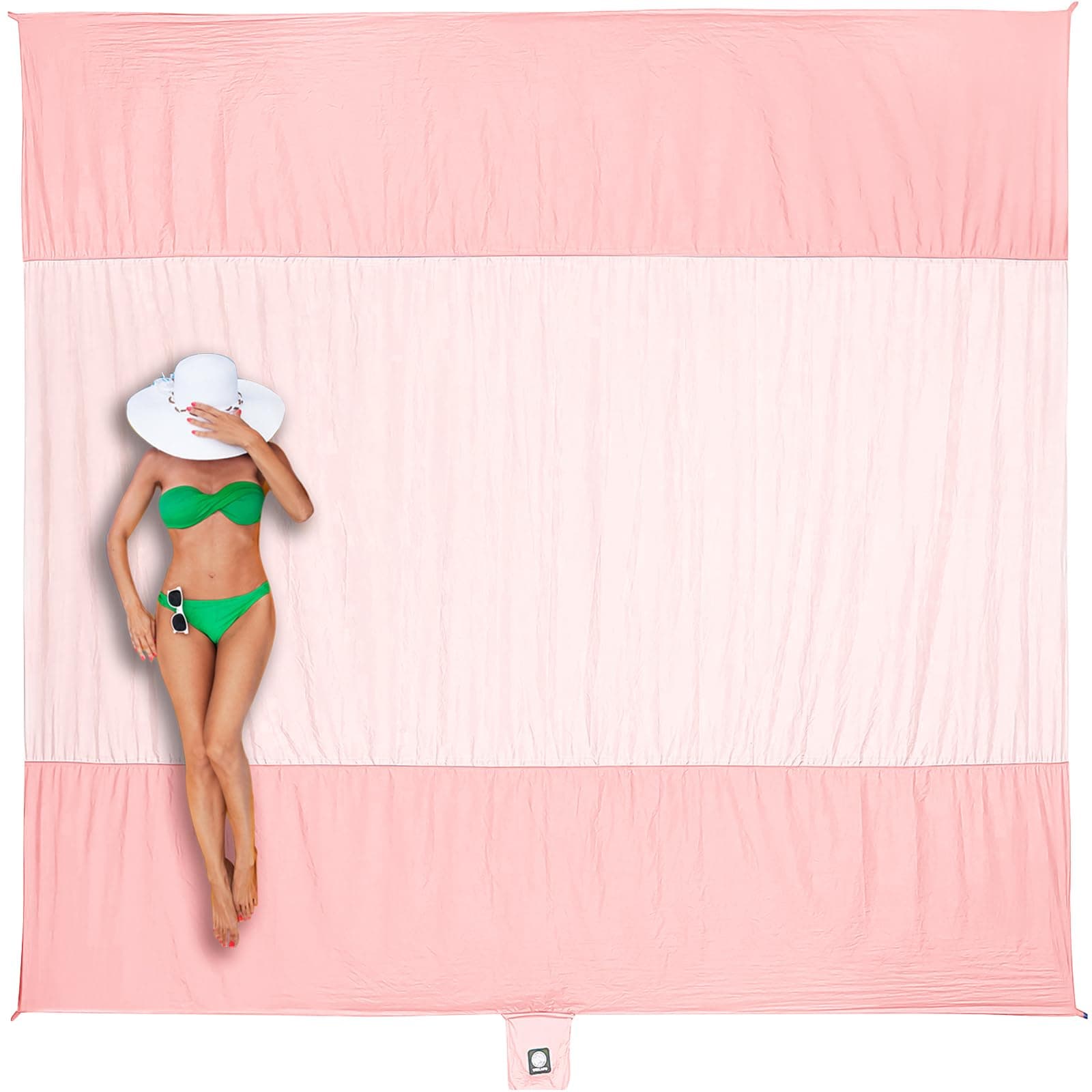 Beach Blanket Sandproof Waterproof, Extra Large Beach Mat, Oversized & Compact Sand Free, Quick Drying Beach Essentials for Vacation, Cruise, Picnic & Camping with Stakes