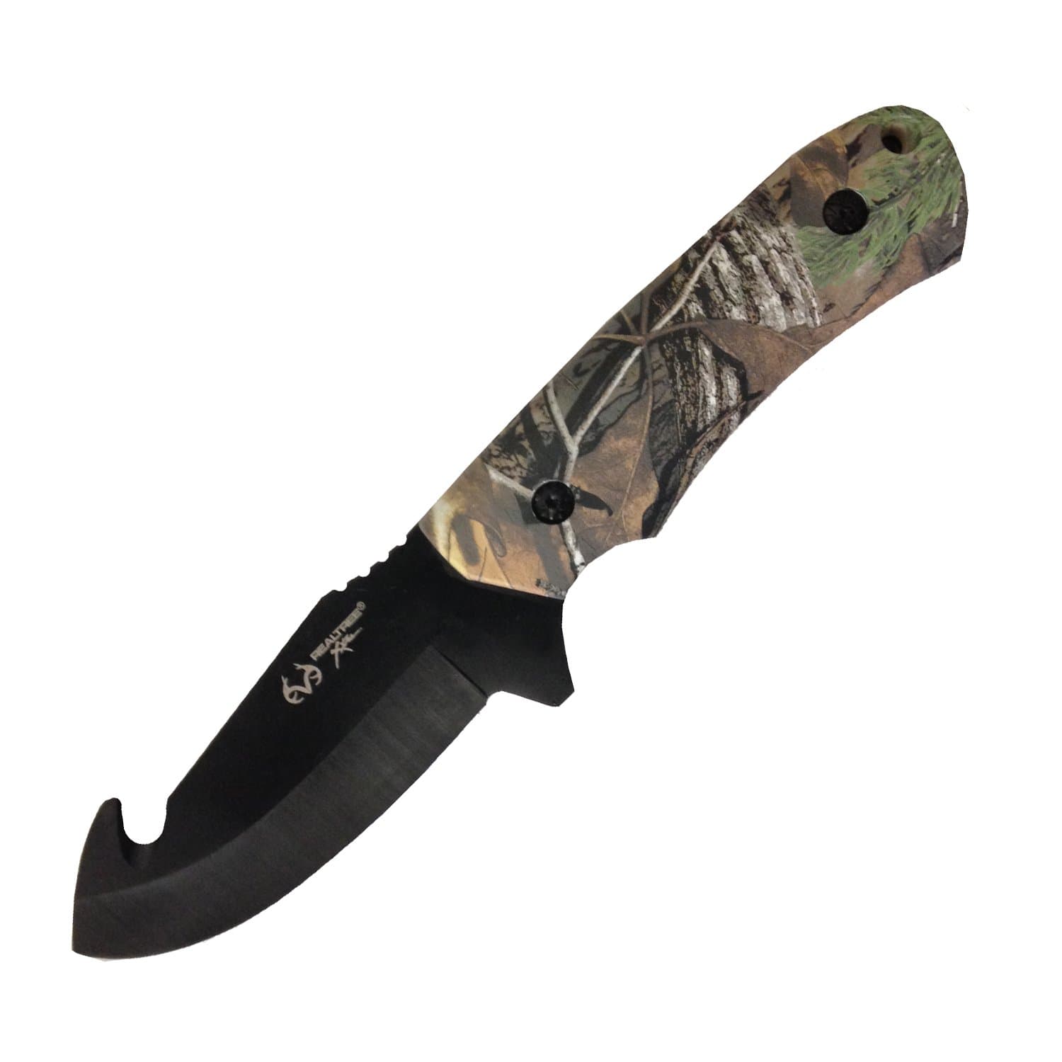 Realtree Xtra 4.2" Fixed Gut Hook-Camo w/Sheath RT01GHCP