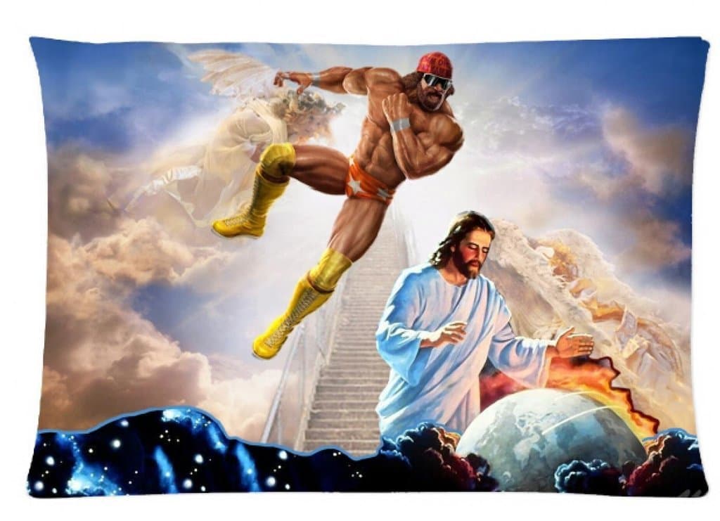 HL HLPPC Macho Man Randy Savage Jesus Polyester Pillowcase 16 x 24 Inches Zippered Rectangle Pillowcases Throw Pillow Covers