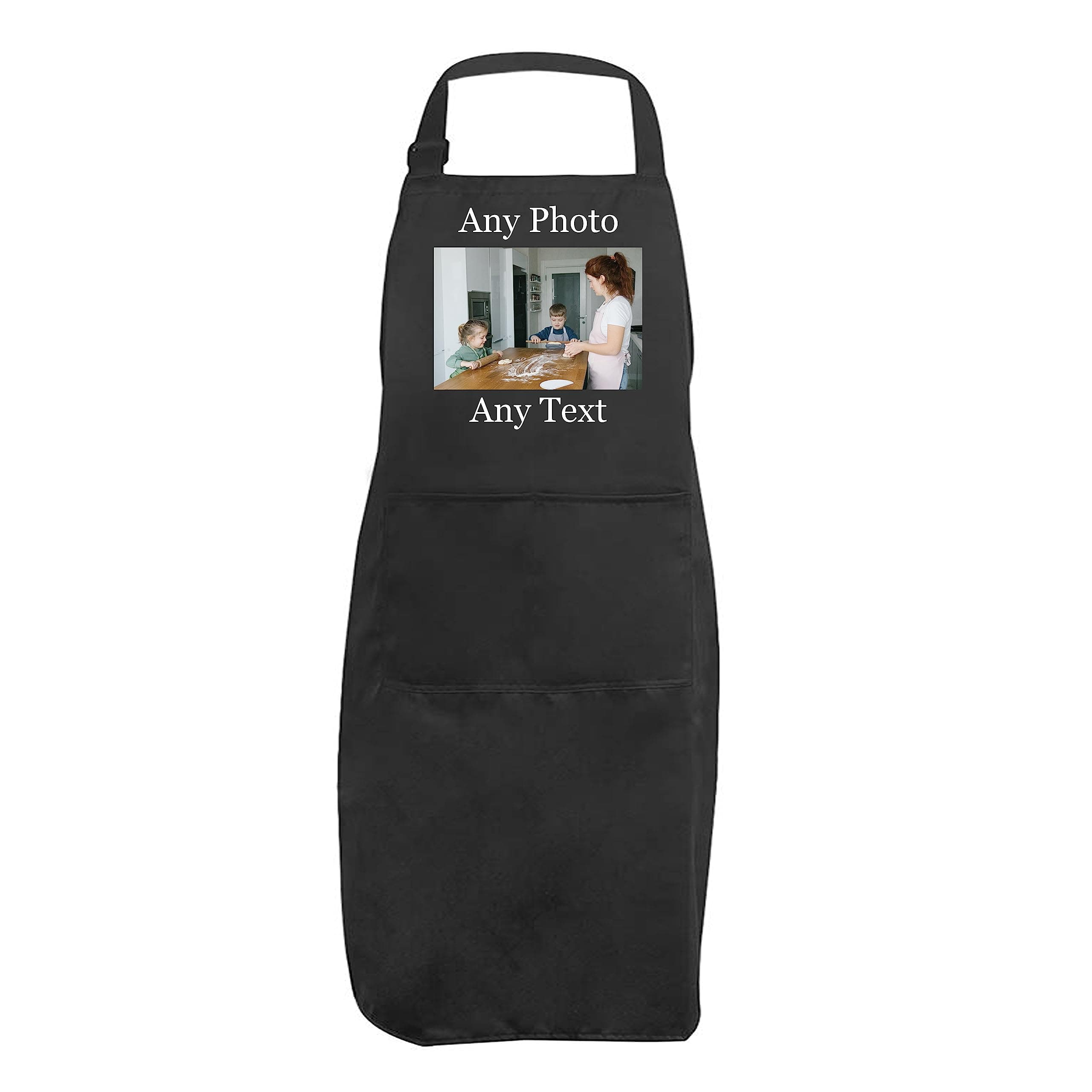 PB TECH Personalised Apron Custom Printed Logo Any Text Photo Customise for Home Kitchen, Restaurant, Coffee house Apron Gift.