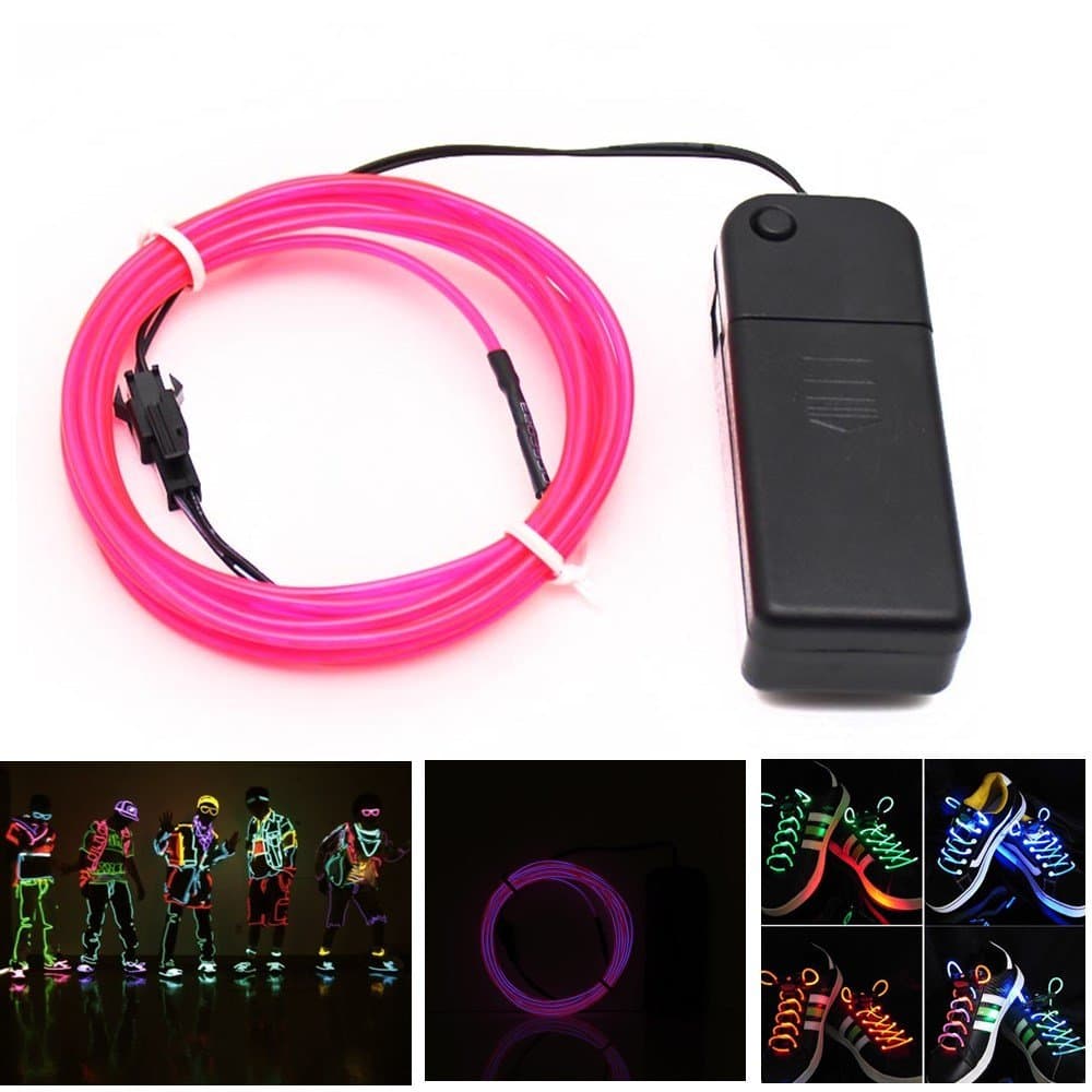 9ft Pink Neon Glowing Electroluminescent Wire (El Wire)