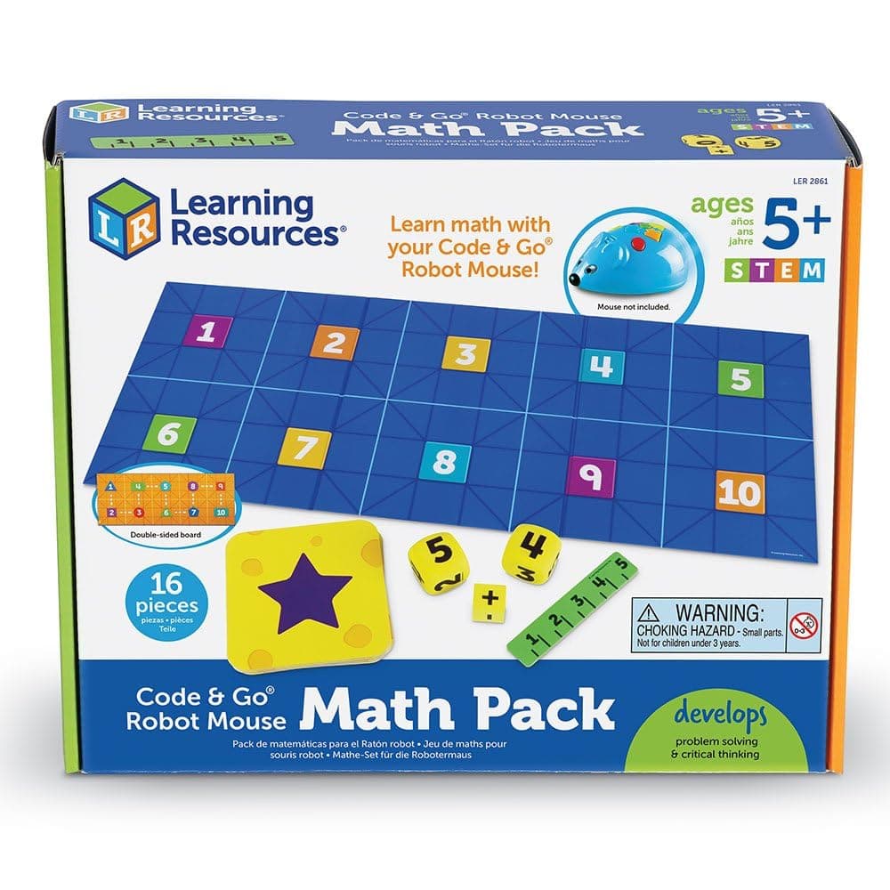 Learning Resources Code & Go Robot Mouse Math, STEM, Math Expansion Pack, Ages 5+