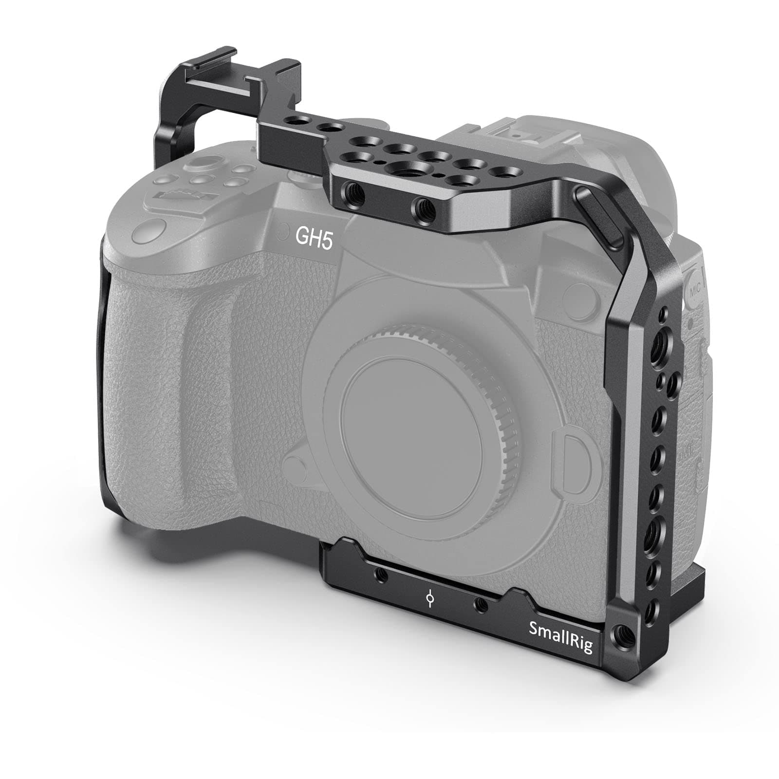 (New Version) SMALLRIG GH5 Camera Cage with Built-in Cold Shoe and NATO Rail for Panasonic GH5 II/ GH5 / GH5S - CCP2646