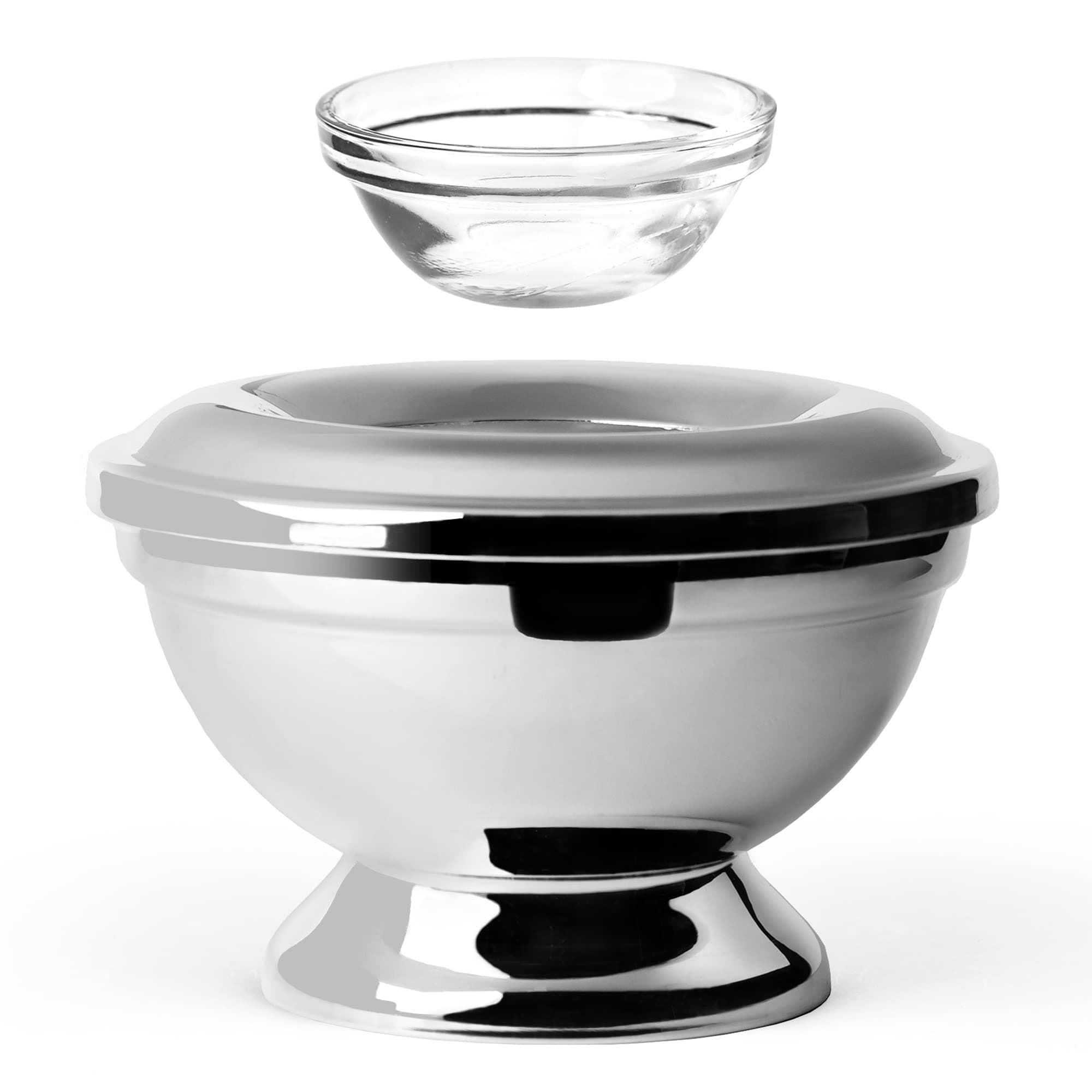 Glass and Metal Caviar Server Set - Single Serving – Premium Roe Chiller