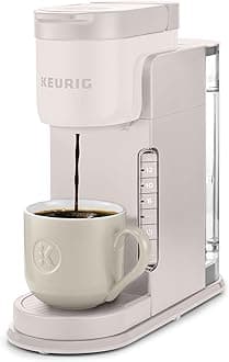 K-Express Single Serve K-Cup Pod Coffee Maker, 3 Brew Sizes, Strong Button Feature, 42oz Removable Reservoir, Warm Stone