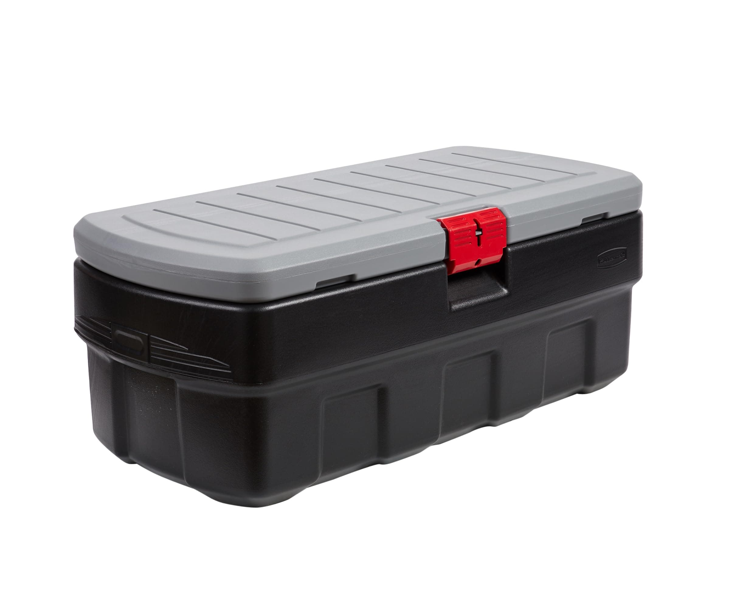 ActionPacker Lockable Storage Box, 48 Gal, Grey and Black, Outdoor, Industrial, Rugged