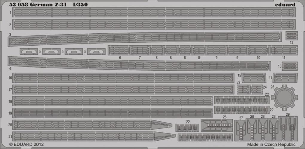 Eduard Models German Destroyer Z-31 Photo-Etch
