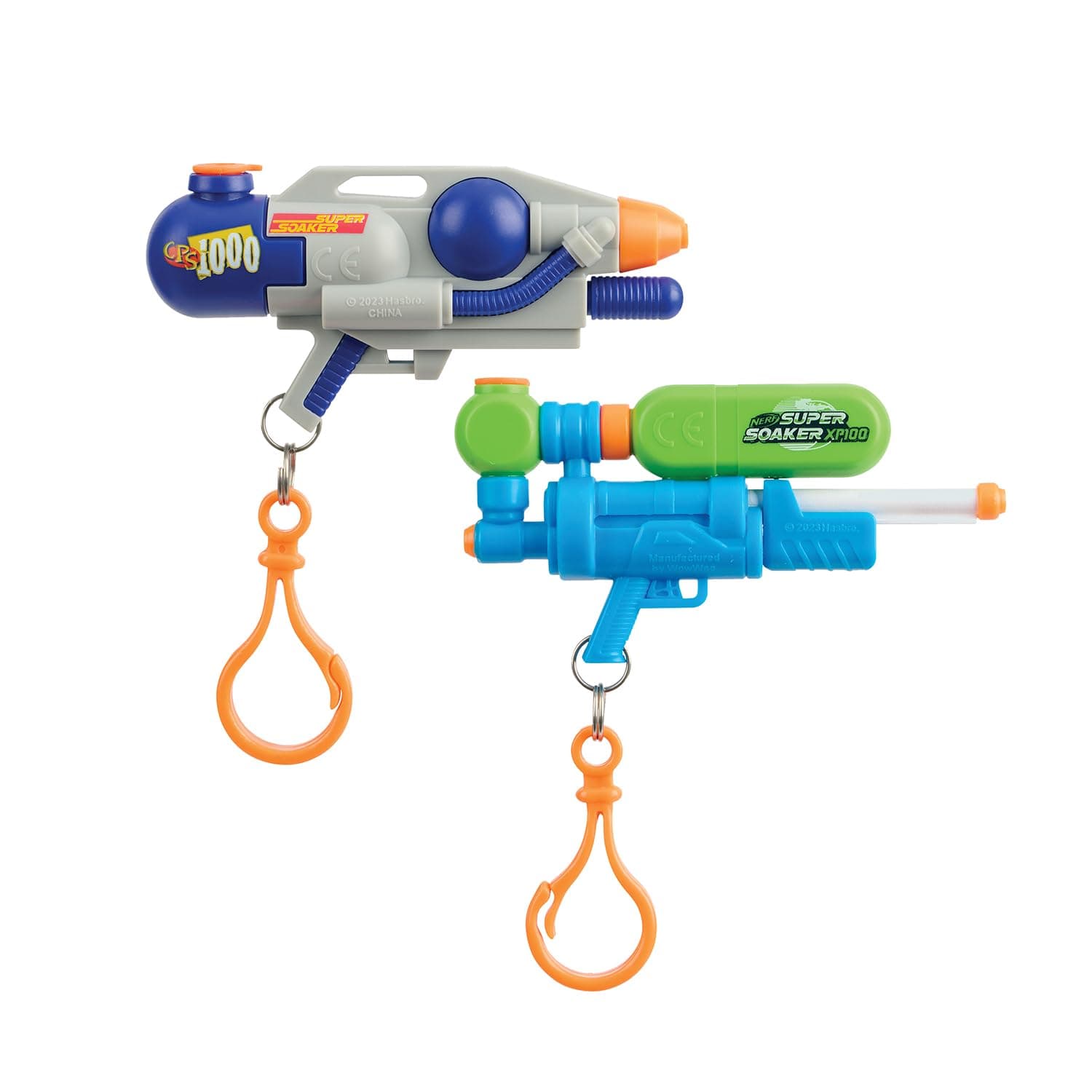 NERF Super Soaker Nano Soakers with Keychain – 2 Pack Mini Water Blasters with 18 Ft Range for Big Battles